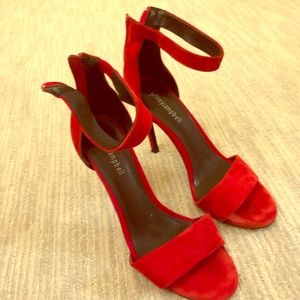 Suede Red sandals